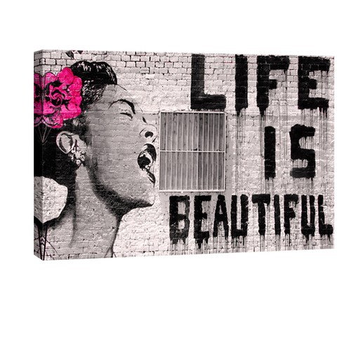 Canvas print wall art banksy - print,