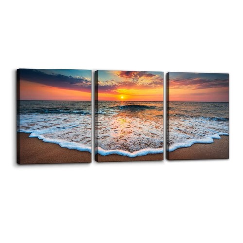 Piece beach canvas wall - 3-piece,