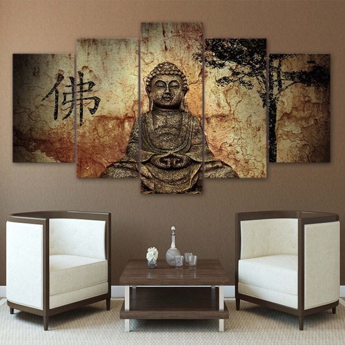 Zen buddha piece - canvas, wall